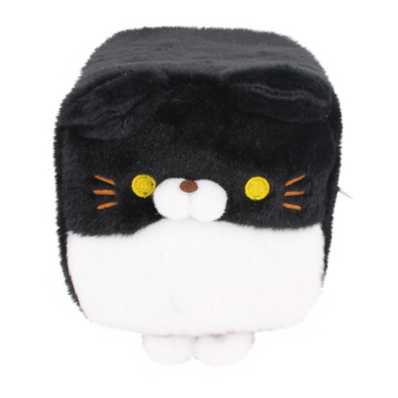 Cube Cat plushie - Zwart & wit | -