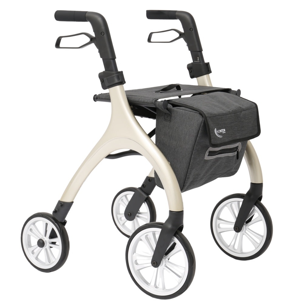 Curve lichtgewicht rollator met softwielen | Kies uw kleur : Champagne | MultiMotion | MultiMotion