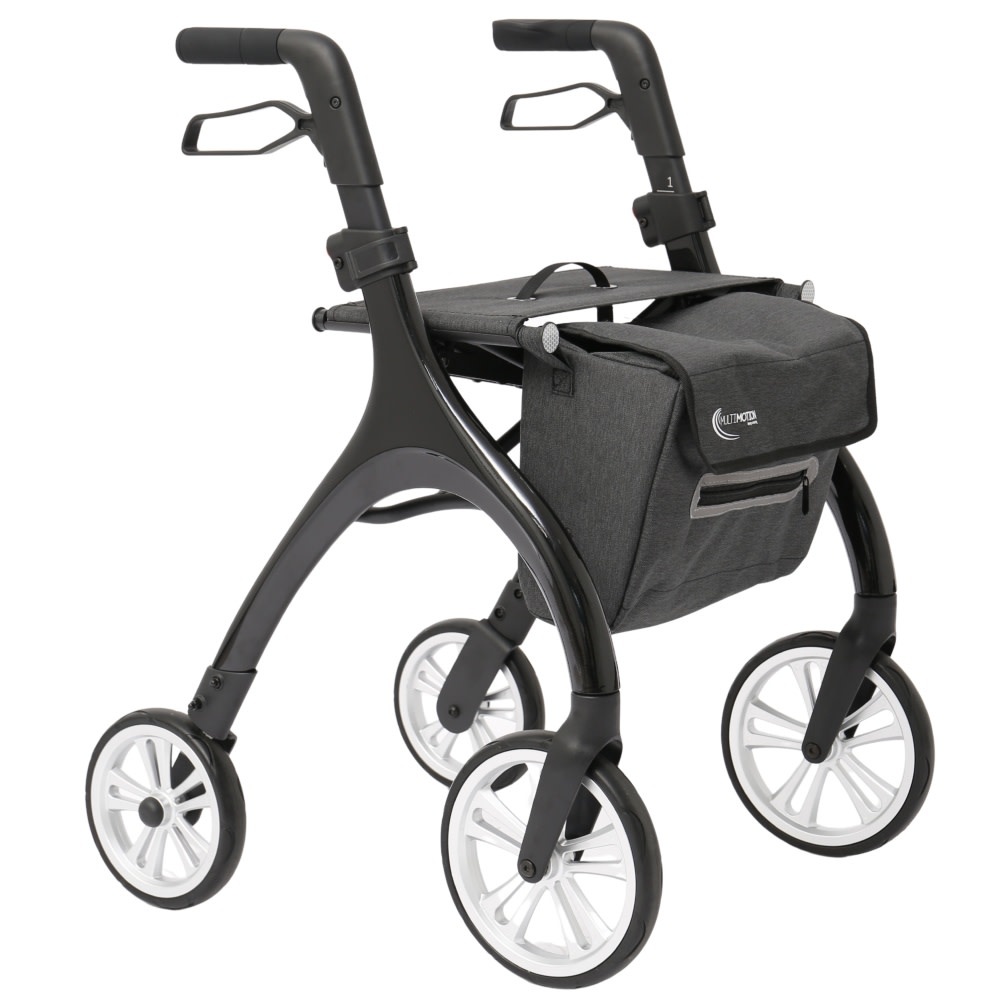 Curve lichtgewicht rollator met softwielen | Kies uw kleur : Zwart | MultiMotion | MultiMotion