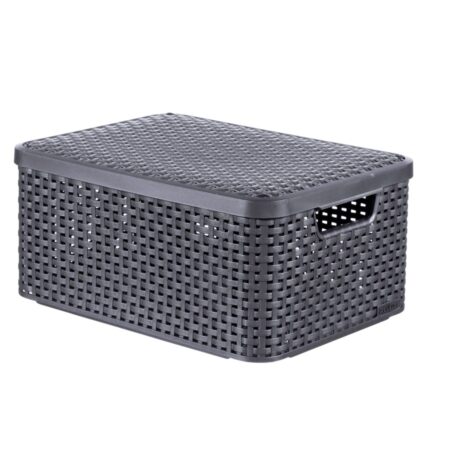 Curver Style Mandje 18 Liter Deksel Antraciet | Curver