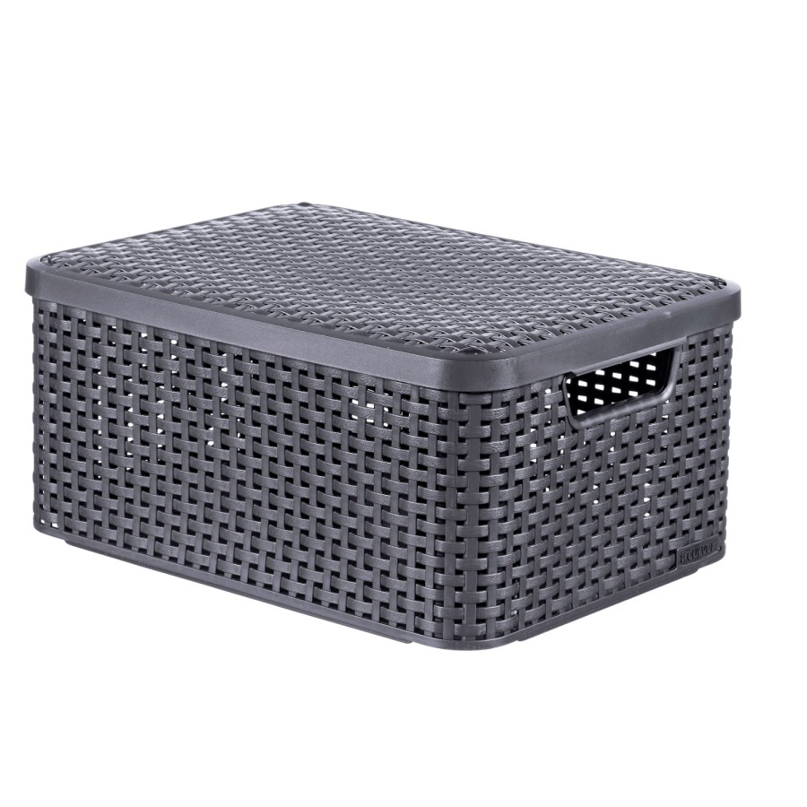 Curver Style Mandje 18 Liter Deksel Antraciet | Curver