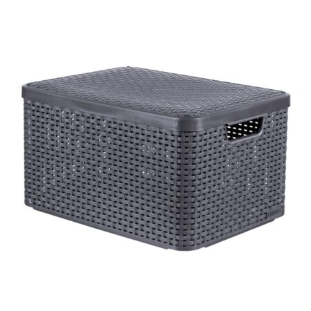 Curver Style Mandje 30l M Deksel Antraciet | Curver