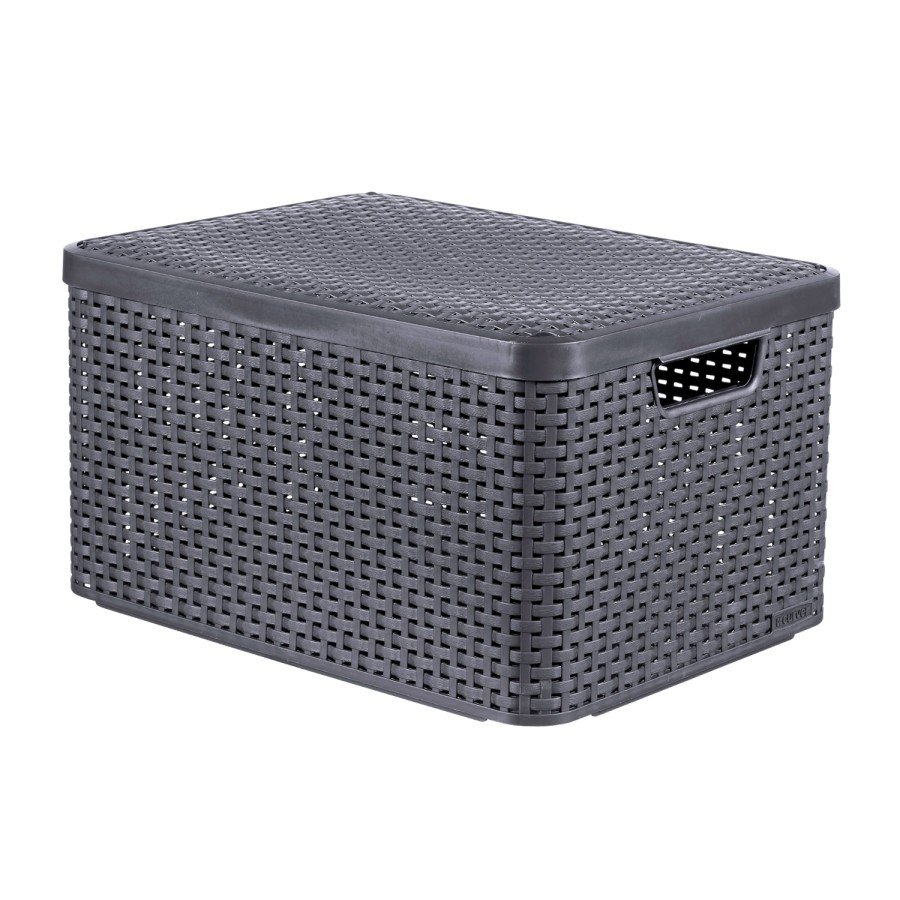 Curver Style Mandje 30l M Deksel Antraciet | Curver
