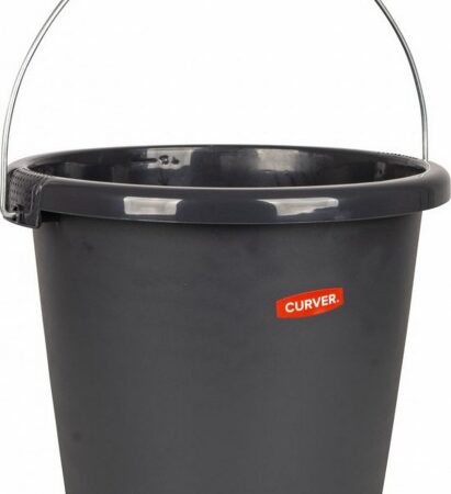 Curver emmer 10 liter stalen hengsel antraciet | Curver