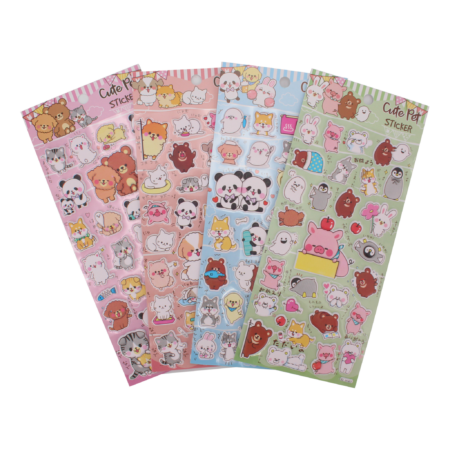 Cute pet puffy stickers (diverse) | -