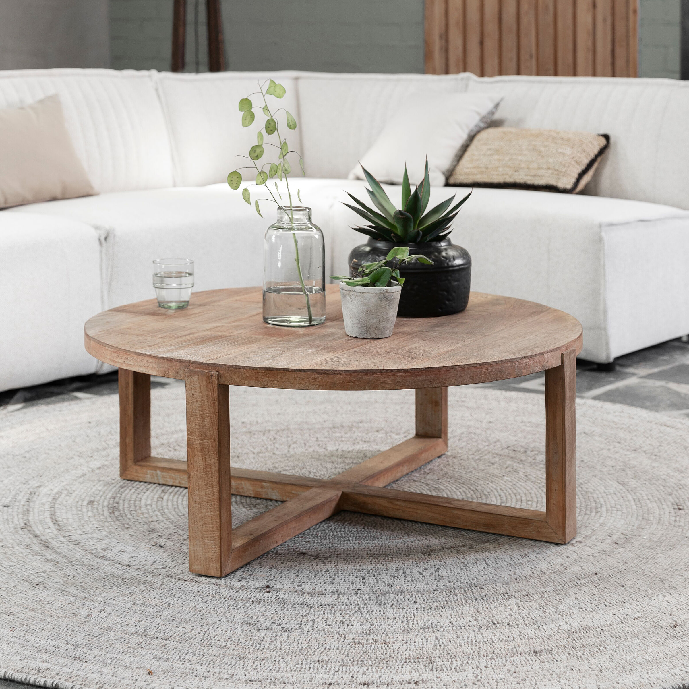 DTP Home Ronde Salontafel Icon Teakhout