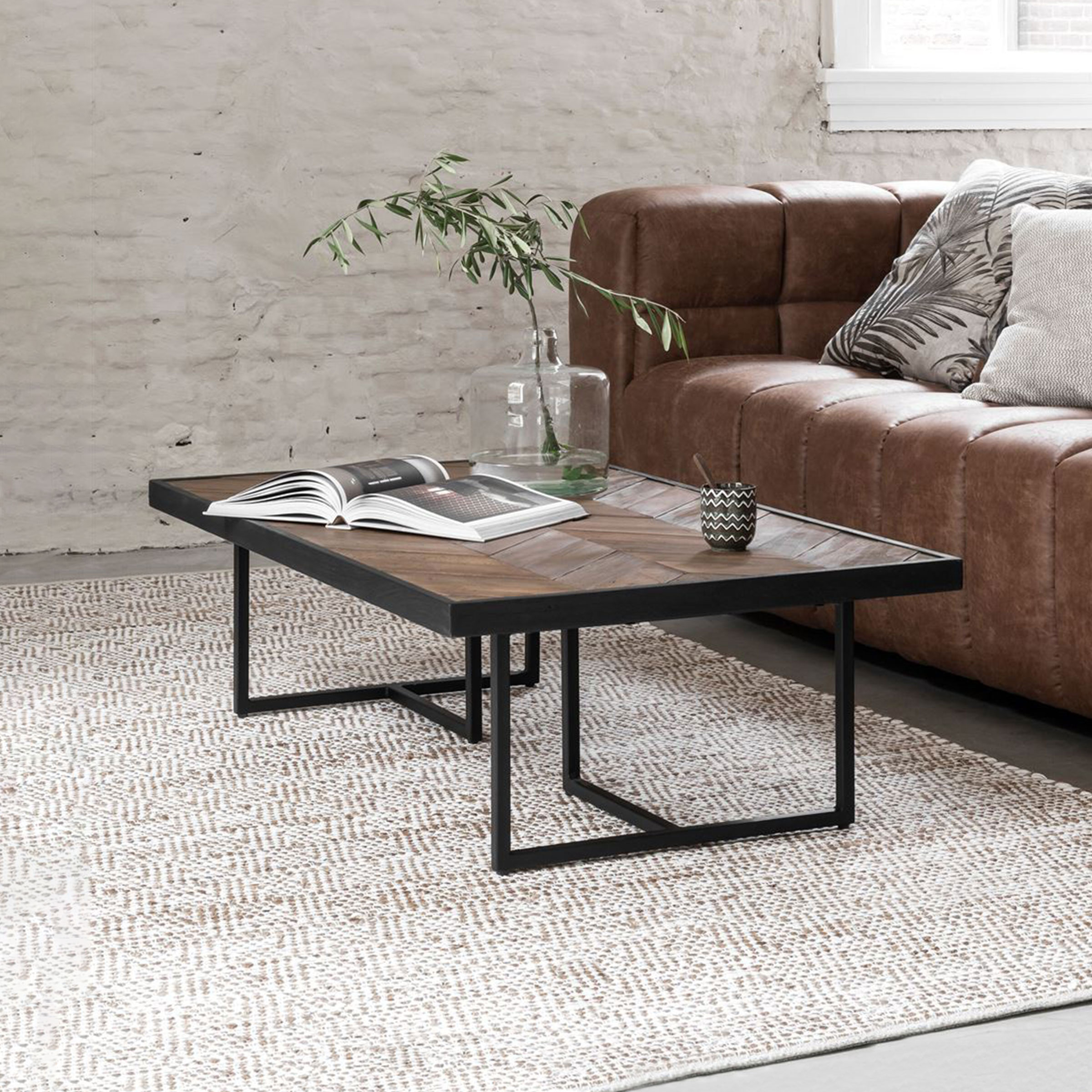 DTP Home Salontafel Criss Cross Hout en staal