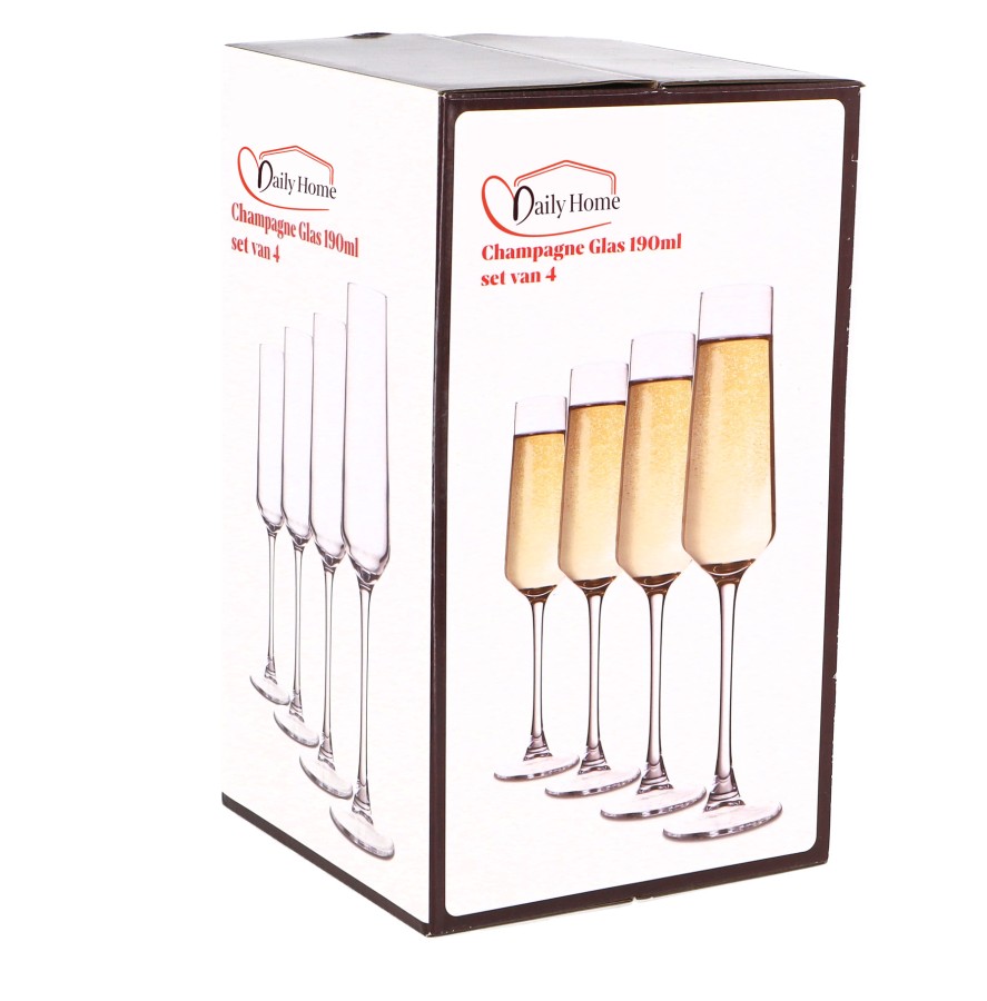 Daily Home Champagne Glas Set Van 4 | Daily home