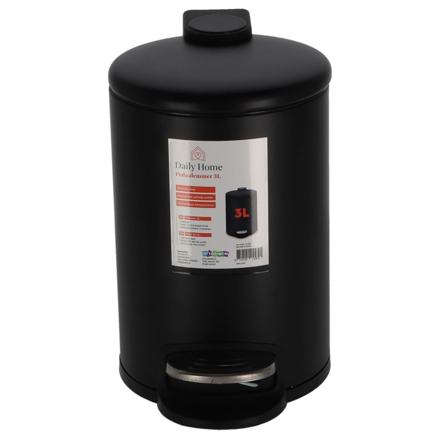 Daily Home Pedaalemmer 3l Zwart | Daily home