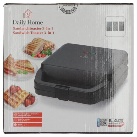 Daily Home Tosti Wafelijzer 3 Platen | Daily home