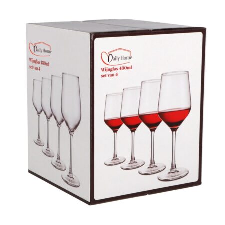 Daily Home Wijnglas 480ml Set Van 4 | Daily home