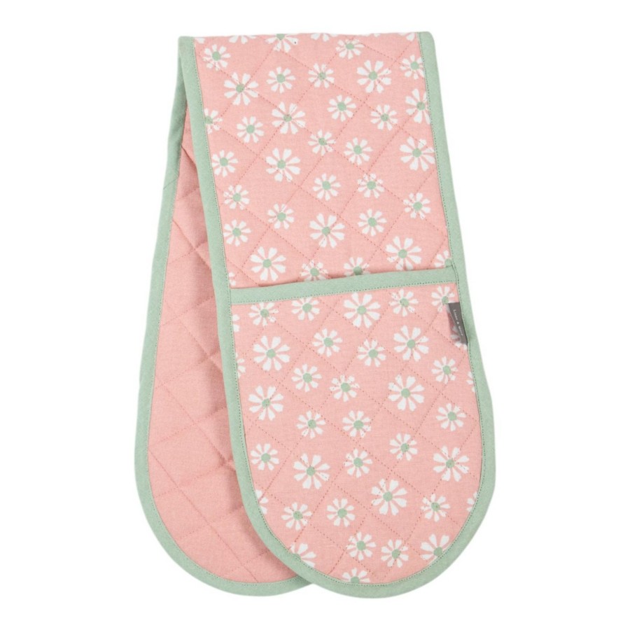 Daisy Flowers Dubbel Ovenwant Roze 18x85 Cm |