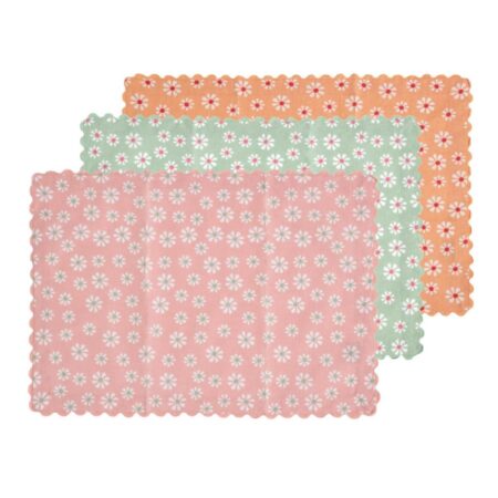 Daisy Flowers Placemat Mix Colours 35x50 Set 3 |