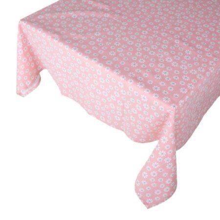 Daisy Flowers Tafelkleed Textiel Roze 140x250 Cm |