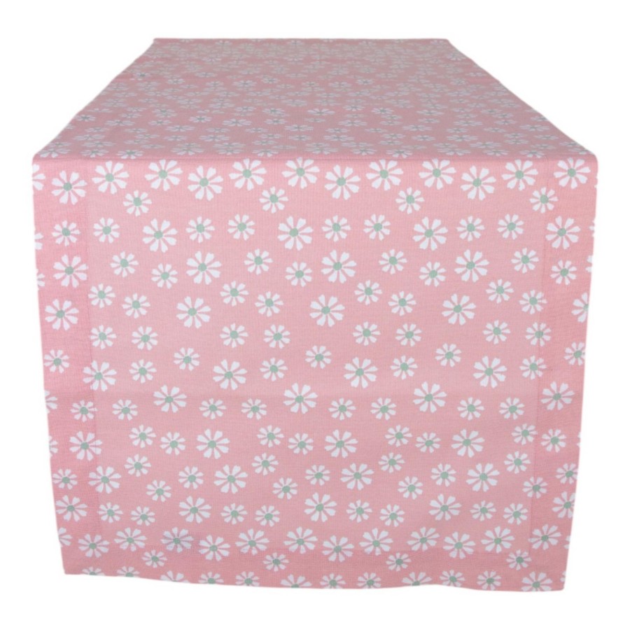 Daisy Flowers Tafelloper Roze 50x140 Cm |