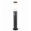 Dally LED Sokkellamp Zwart M - Bewegingssensor -Schemerschakelaar - E27 fitting - IP44 Waterdicht - 80 cm - padverlichting - Staande buitenlamp | HOFTRONIC