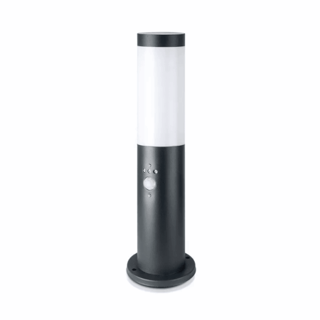 Dally S LED sokkellamp - 45cm - Bewegingssensor en schemerschakelaar - IP44 waterdicht - E27 fitting - Buitenlamp - Antraciet - Staande buitenlamp | V-TAC