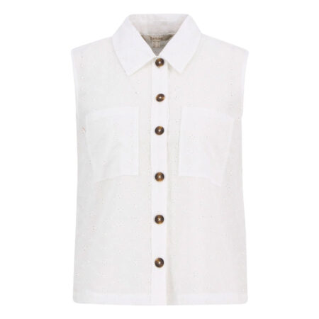 Dames Blouse Sleeveless Melody White | Barbour