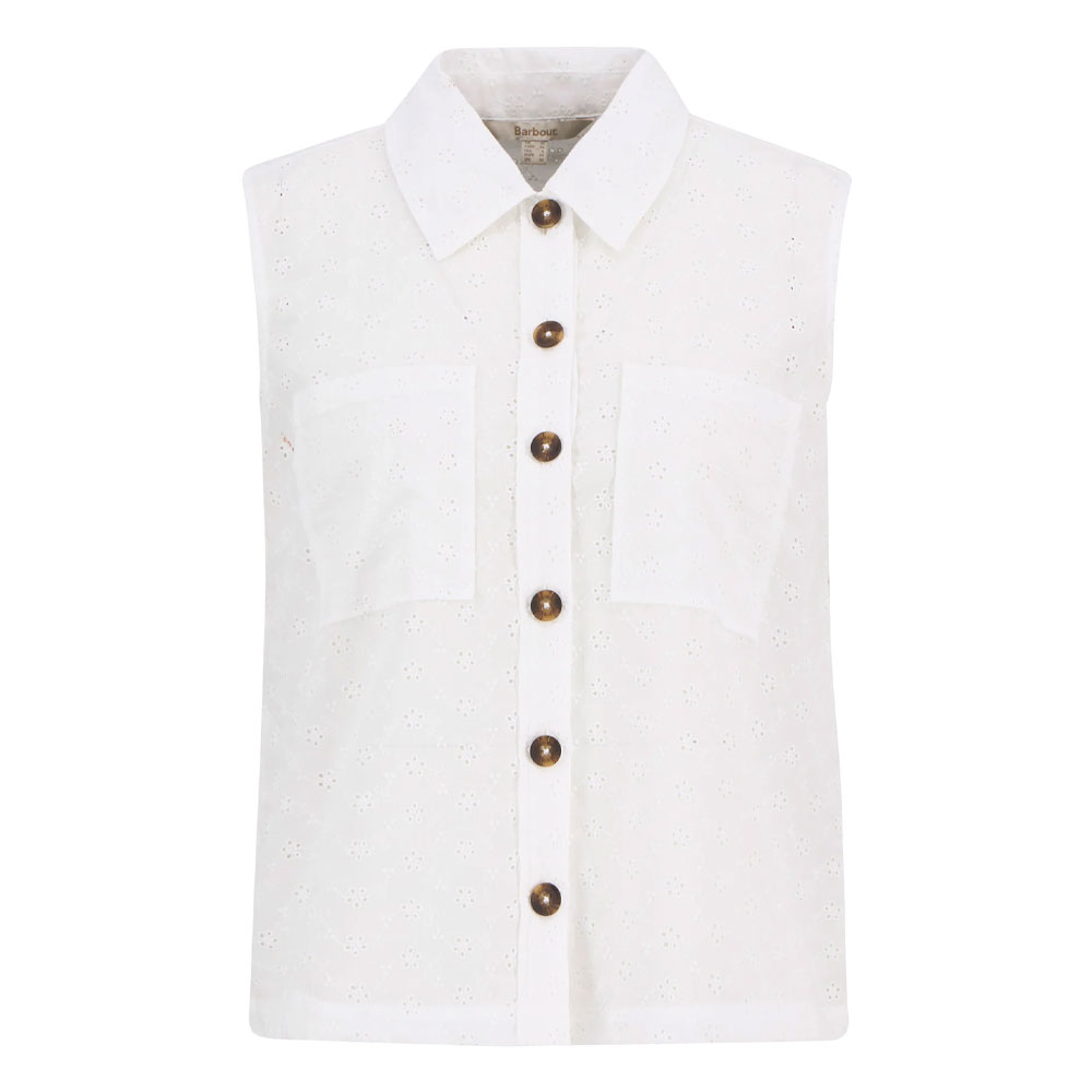 Dames Blouse Sleeveless Melody White | Barbour
