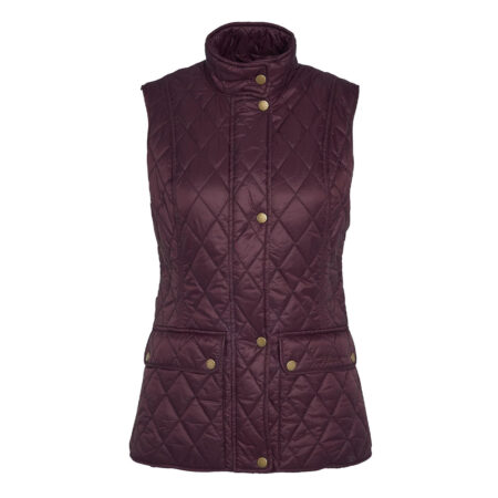 Dames Bodywarmer Otterburn Gilet Black Cherry | Barbour