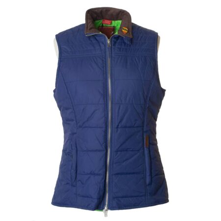 Dames Bodywarmer Quilt Gilet Blauw | English Utopia