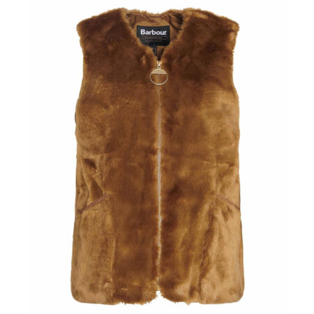 Dames Gilet Barn Brown/Gold | Barbour