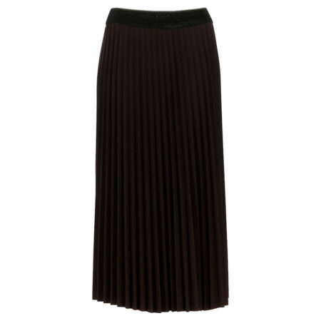 Dames Plisse Rok Chocolate | Signe Nature