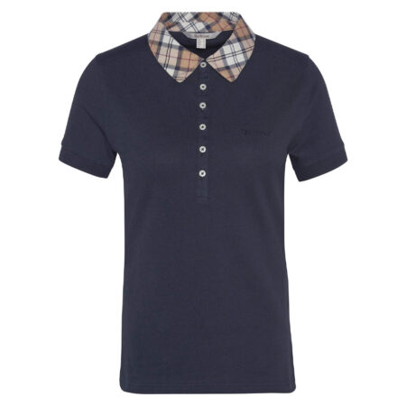 Dames Polo Malvern navy/Hessian | Barbour