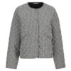 Dames Quilt Jasje Cashel Navy Gingham | Barbour