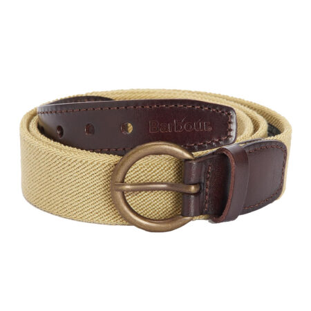 Dames Riem Leather Webbing Belt Sand | Barbour