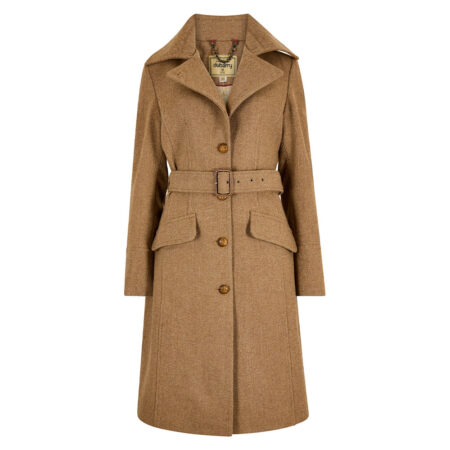 Dames Tweed Coat Brookvale Camel Twill | Dubarry