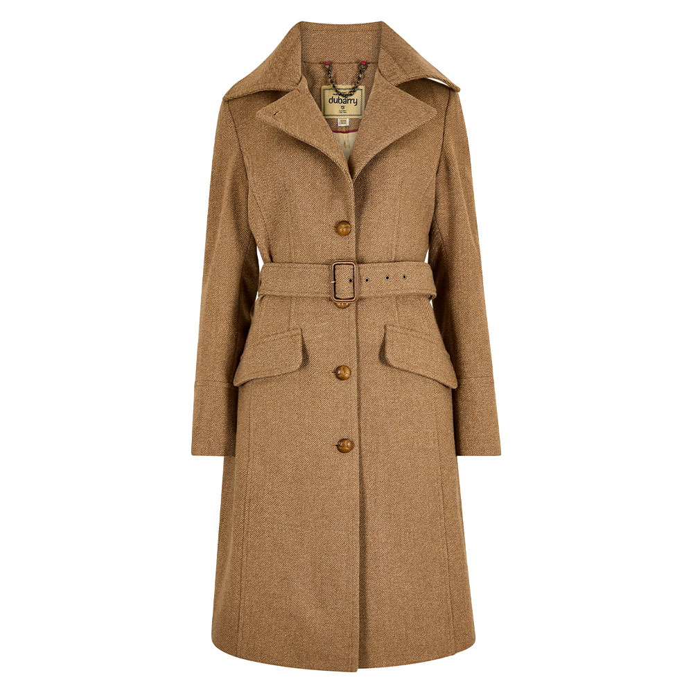Dames Tweed Coat Brookvale Camel Twill | Dubarry