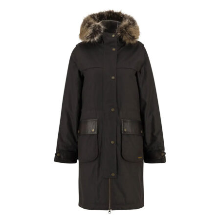 Dames Waxjas Durham City Parka Rustic | Barbour