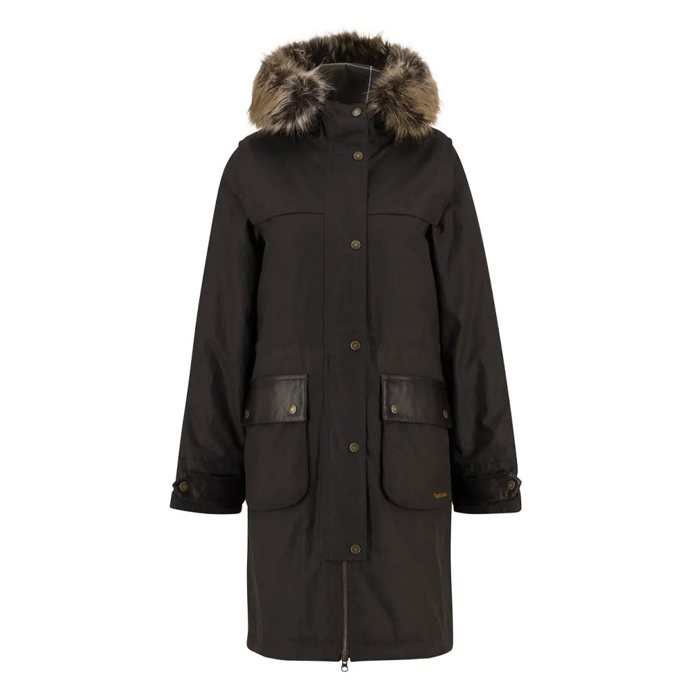 Dames Waxjas Durham City Parka Rustic | Barbour