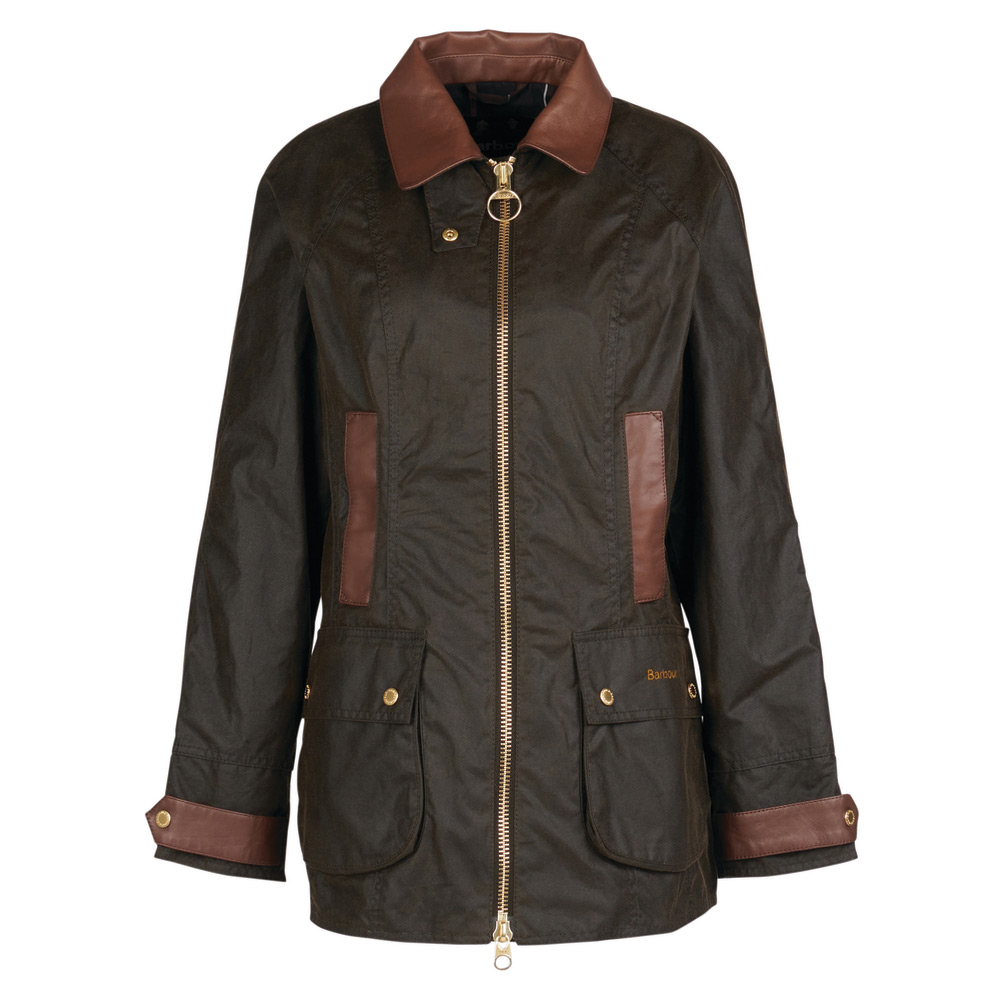 Dames Waxjas Premium Beadnell Olive | Barbour