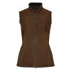 Dames bodywarmer Kingston Leather walnut | Dubarry