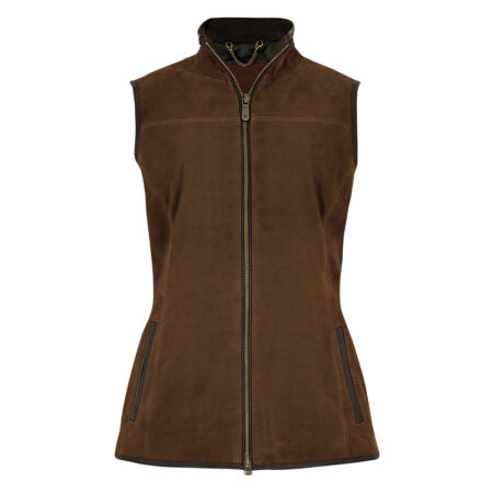 Dames bodywarmer Kingston Leather walnut | Dubarry