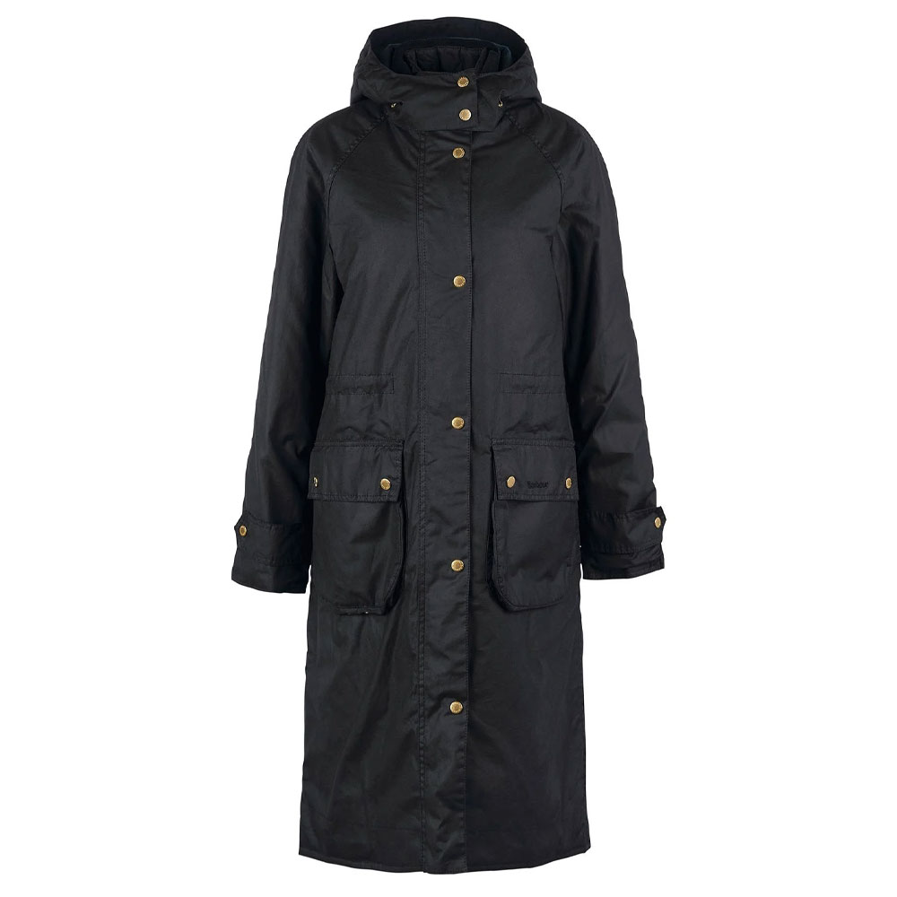 Dames waxjas Cannich Black lang | Barbour