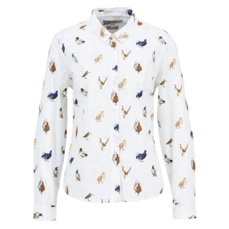 Damesblouse Brambles Bird Print | Barbour