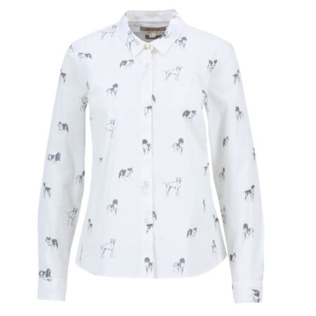 Damesblouse Brambles Dog Print | Barbour
