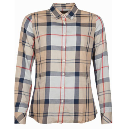 Damesblouse Bredon Shirt camel | Barbour