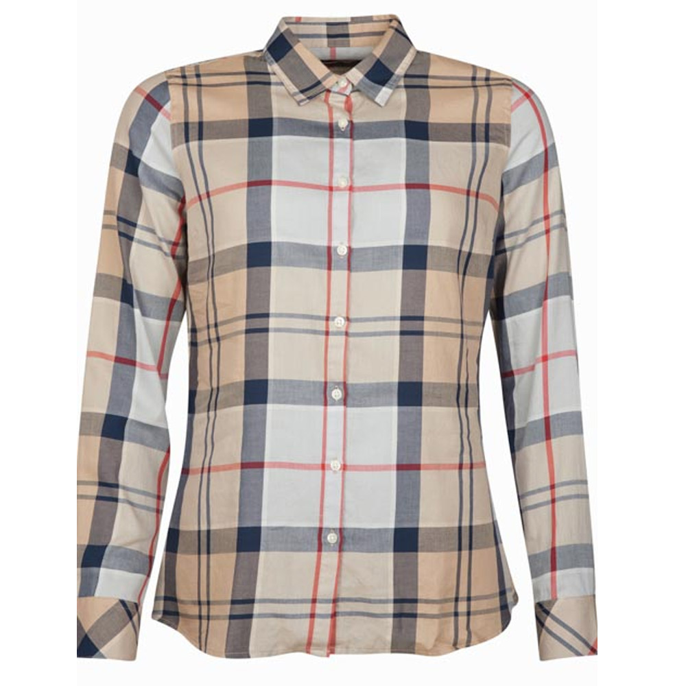 Damesblouse Bredon Shirt camel | Barbour