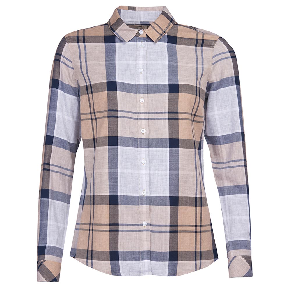 Damesblouse Bredon Shirt oatmeal | Barbour
