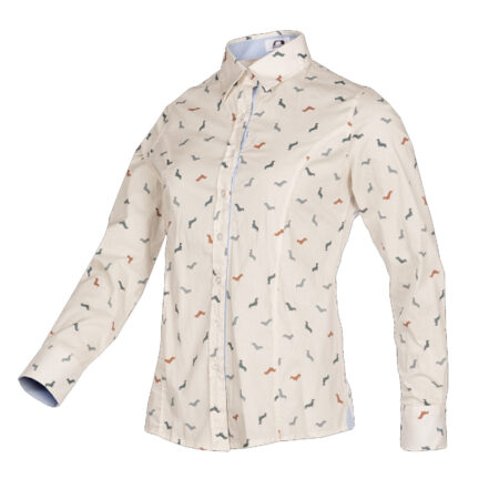 Damesblouse Mary honden motief | Baleno