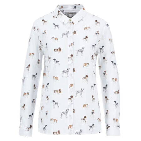 Damesblouse Safari Dog Print | Barbour