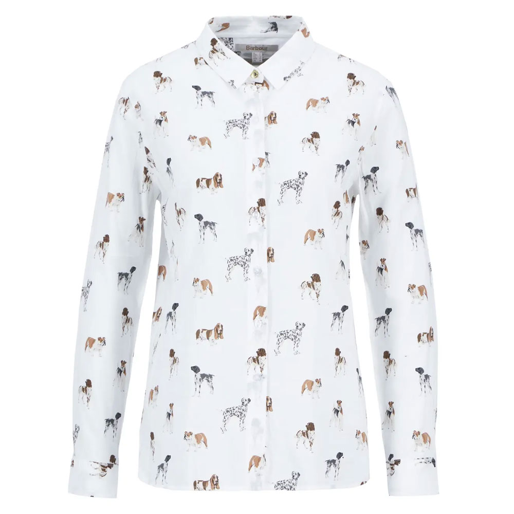 Damesblouse Safari Dog Print | Barbour