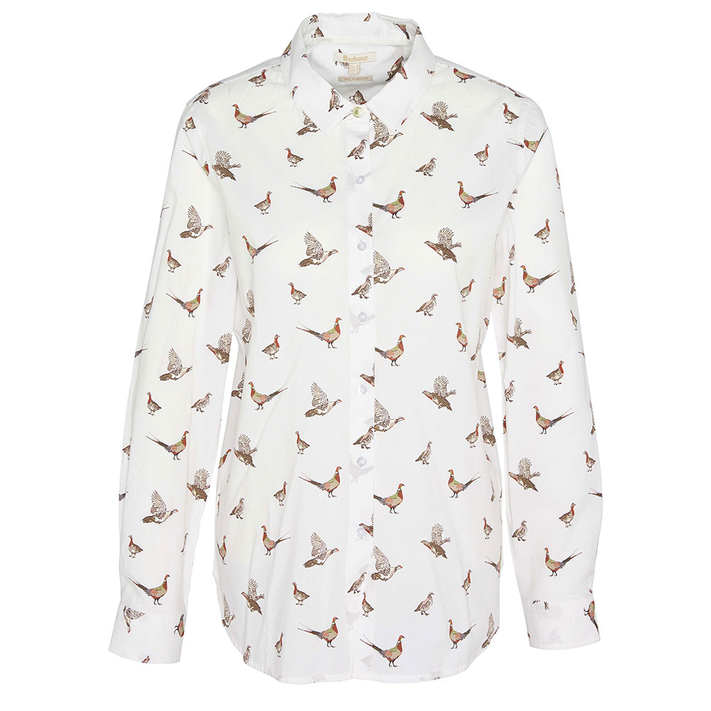 Damesblouse Safari Grouse Print | Barbour