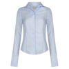 Damesblouse Tulip Herringbone blue | Anna Lascata