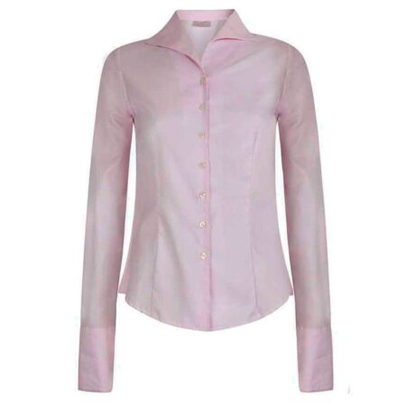 Damesblouse Tulip Herringbone roze | Anna Lascata