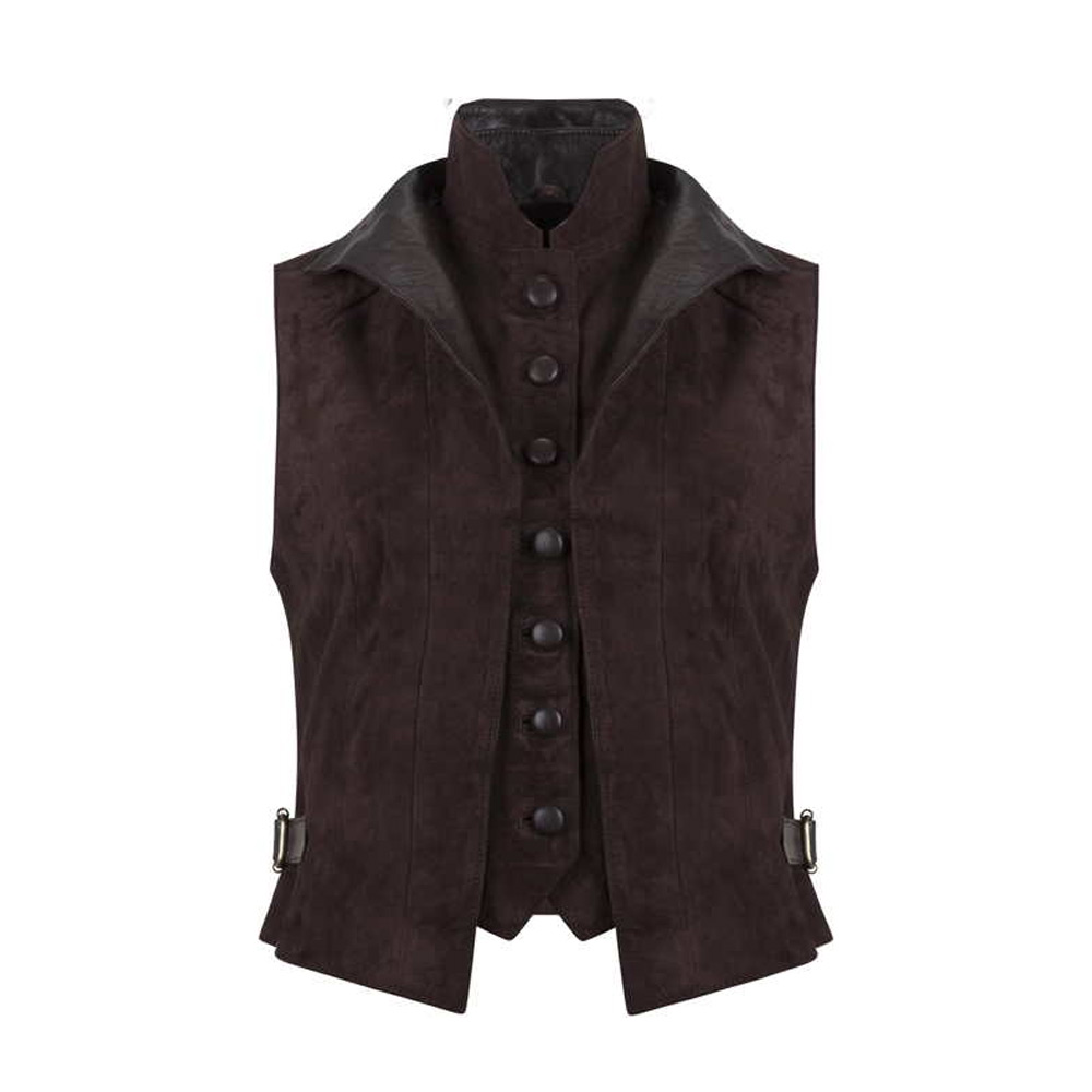 Damesgilet Double Waistcoat brown | Anna Lascata